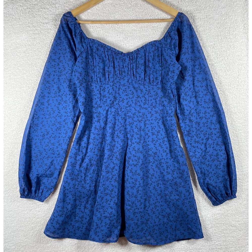 hollister milkmaid coquette floral dress S peasant empire waist farmers daughter